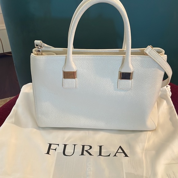 White leather Tote NWOT - Picture 4 of 12